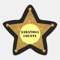 STICKERS Cute Deputy Sheriff Badge template area stickers
