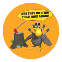 Stickers - Cutting Turkey Positions by thanksgiving_tshirts Stickers - Cutting Turkey Positions