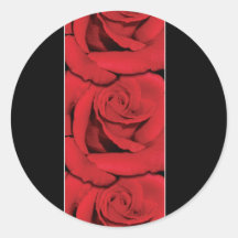 Stickers - elegant black and red roses