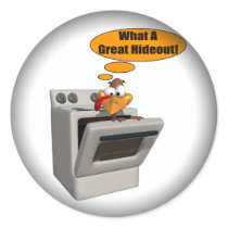 Stickers - Funny Turkey Hideout by thanksgiving_tshirts Stickers - Funny Turkey Hideout