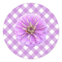 Stickers - Lilac Zinnia on Lattice