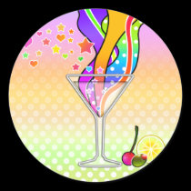 Stickers - Maxxed Pop Art Martini stickers