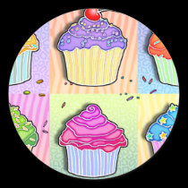 Stickers - Pop Art Cupcakes 3448 stickers