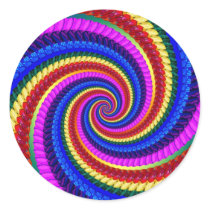 Stickers - Rainbow Swirl Fractal Pattern
