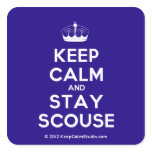 [Knitting crown] keep calm and stay scouse  Stickers (square)