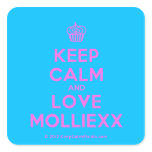 [Cupcake] keep calm and love molliexx  Stickers (square)