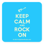 [Electric guitar] keep calm and rock on  Stickers (square)