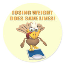 Stickers - Thanksgiving Dieting Turkey by thanksgiving_tshirts Stickers - Thanksgiving Dieting Turkey