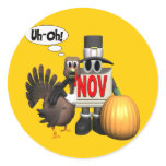 Stickers - Thanksgiving Turkey