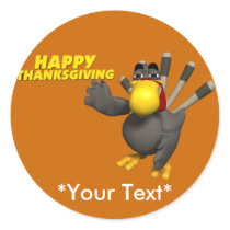Stickers - Thanksgiving Turkey Greeting by thanksgiving_tshirts Stickers - Thanksgiving Turkey Greeting
