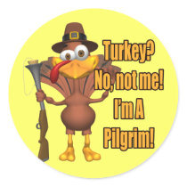 Stickers - Thanksgiving Turkey Pilgrim by thanksgiving_tshirts Stickers - Thanksgiving Turkey Pilgrim