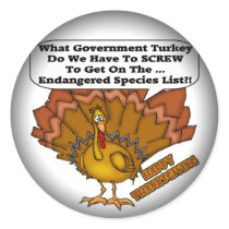 Stickers - Turkey Endangered Species by thanksgiving_tshirts Stickers - Turkey Endangered Species