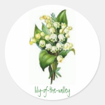 Stickers with Lily-of-the-Valley Design