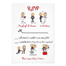 Stickfigure RSVP Custom Announcement