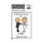 Stickfigure Wedding Invitation Postage