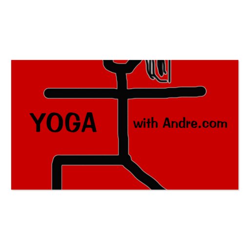 stickman3, YOGA, with Andre, Certified Yoga Ins... Business Card (back side)