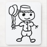 Stickman Balloon Boy Mouse Pad