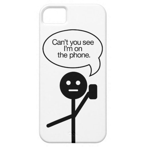 StickMan 'On The Phone' Phone Case Zazzle