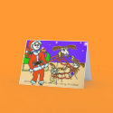 stickman santa,  cards