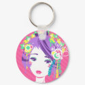 Sticky Geisha keychains by MissKika Sticky Geisha keychains