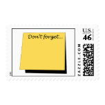 Sticky note - Don't forget Stamps