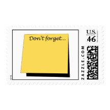Sticky note - Don't forget Stamps