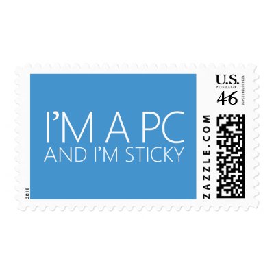 "STICKY" POSTAGE STAMP by imapc