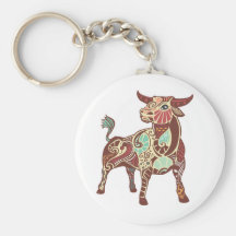 Stier/Taurus Symbol Keychain