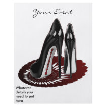 Stiletto Art - Black and Maroon Custom Flyer