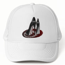 Stiletto Art - Black and Maroon Hat