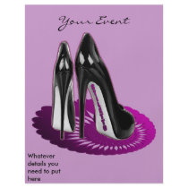 Stiletto Art - Black and Purple Full Color Flyer