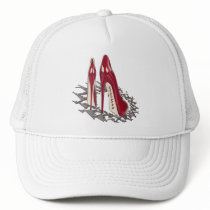 Stiletto Art - Shoe Fetish - Burgundy Trucker Hat