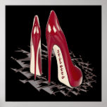 Stiletto Art - Shoe Fetish - Burgundy posters