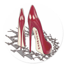Stiletto Art - Shoe Fetish - Burgundy Sticker