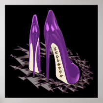 Stiletto Art - Shoe Fetish - Purple Posters