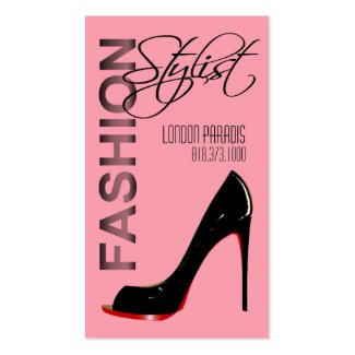 Stiletto Fashion Stylist, Costume Designer Business Card