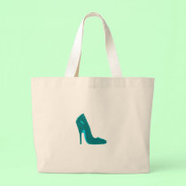 Stiletto Heel Right Side Cyan The MUSEUM Zazzle Gi bags