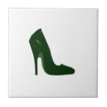 Stiletto Heel Right Side Green d The MUSEUM Zazzle tiles