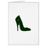 Stiletto Heel Right Side Green d The MUSEUM Zazzle Cards