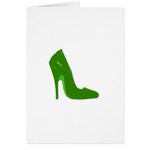 Stiletto Heel Right Side Green Lt The MUSEUM Zazzl Greeting Cards