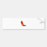 Stiletto Heel Right Side Orange The MUSEUM Zazzle Bumper Stickers