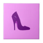 Stiletto Heel Right Side Purple The MUSEUM Zazzle tiles