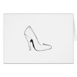 Stiletto Heel Right Side White The MUSEUM Zazzle G Cards
