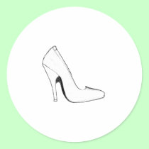 Stiletto Heel Right Side White The MUSEUM Zazzle G stickers