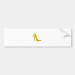 Stiletto Heel Right Side Yellow The MUSEUM Zazzle Bumper Sticker