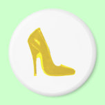 Stiletto Heel Right Side Yellow The MUSEUM Zazzle magnets