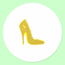 Stiletto Heel Right Side Yellow The MUSEUM Zazzle stickers
