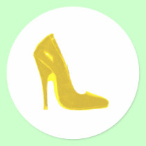 Stiletto Heel Right Side Yellow The MUSEUM Zazzle stickers
