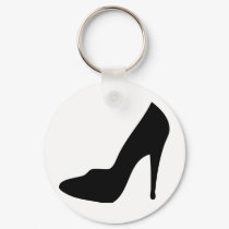 stiletto high heeled shoe icon keychains