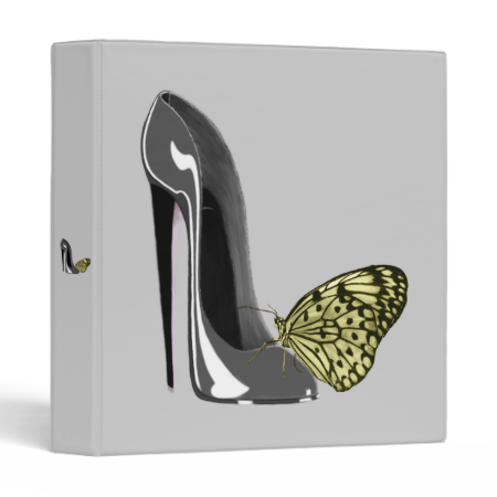Stiletto Shoe and Butterfly Binder